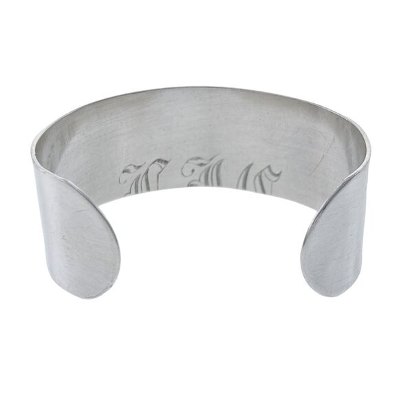 Vintage Sterling Silver 925 2.5cm Wide Cuff Bracelet 7" - Picture 3 of 7